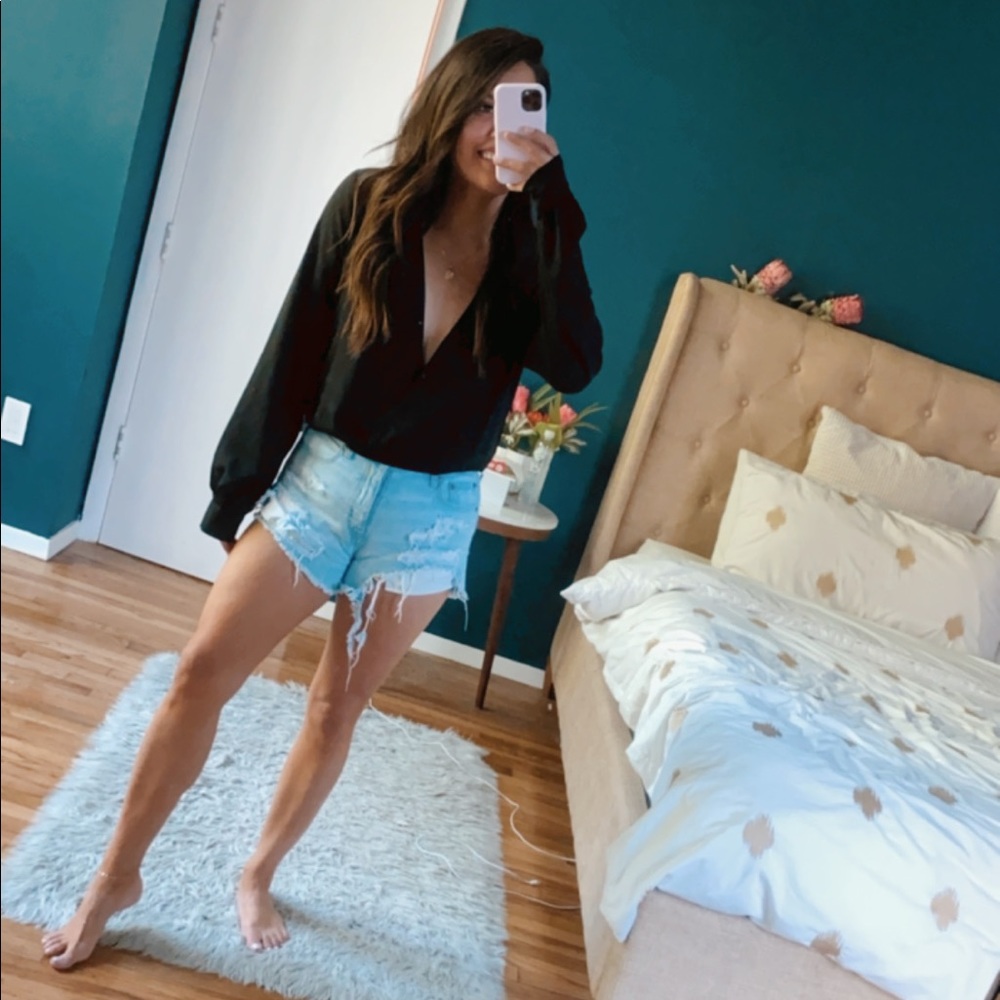 chiffon wrap bodysuit
